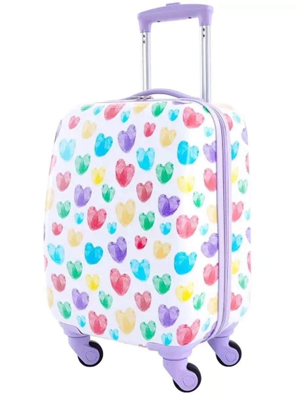 Travelers Club kids 5 piece luggage set Multicolor Heart Travel Set Lavender